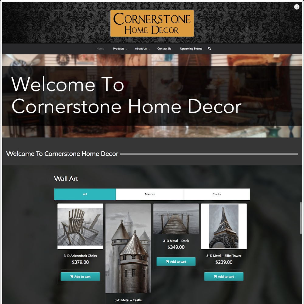 Cornerstone Home Decor Page