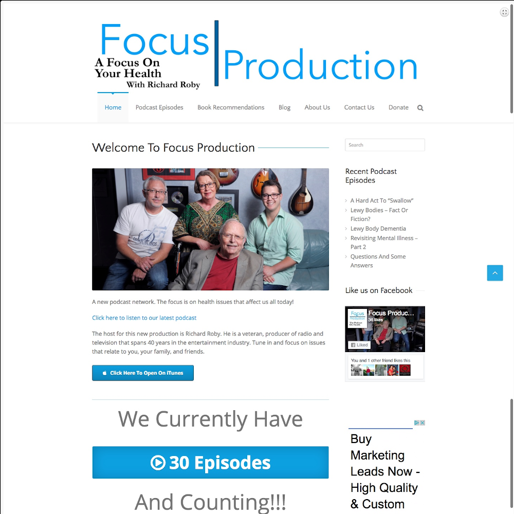 Focus Production Page